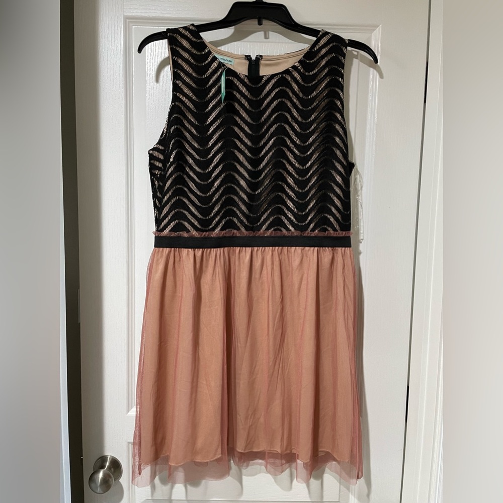 Sleeveless crochet/mesh dress